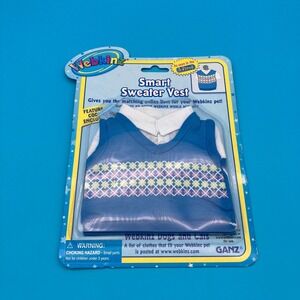 Webkinz KinzStyle Smart Sweater Vest  WE000302 New Sealed with Unused Code Y2K